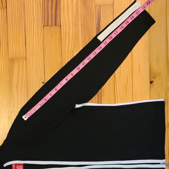 A|Line Black with White Stripe Long-Sleeve Zip-Up Collared Cardigan Sweater - PL - Picture 8 of 11